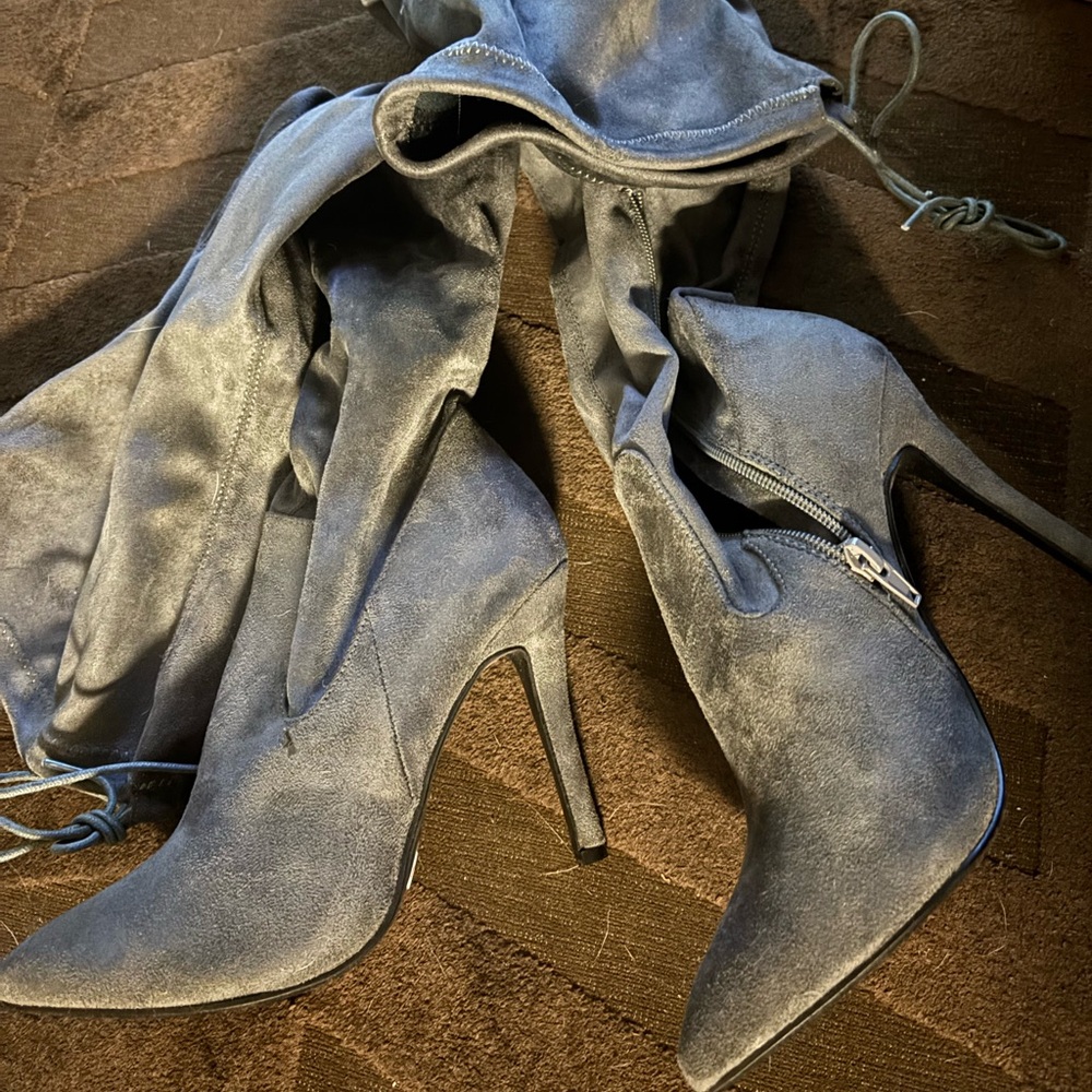 Bonnibel Charcoal Heel Boots